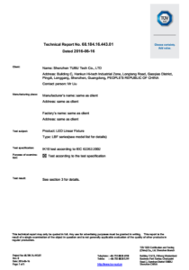 ik10 report for led tri-proof light