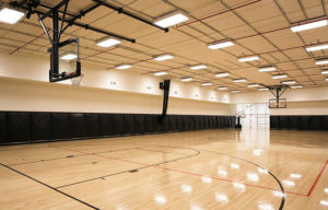 led linear high bay application for basketball court