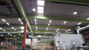 led high bay application for wood factory