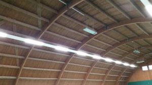 led panel application for sport court