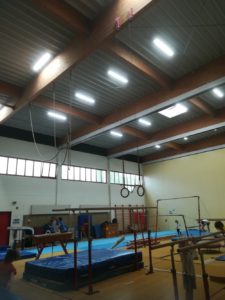 led linear high bay gym lighting application