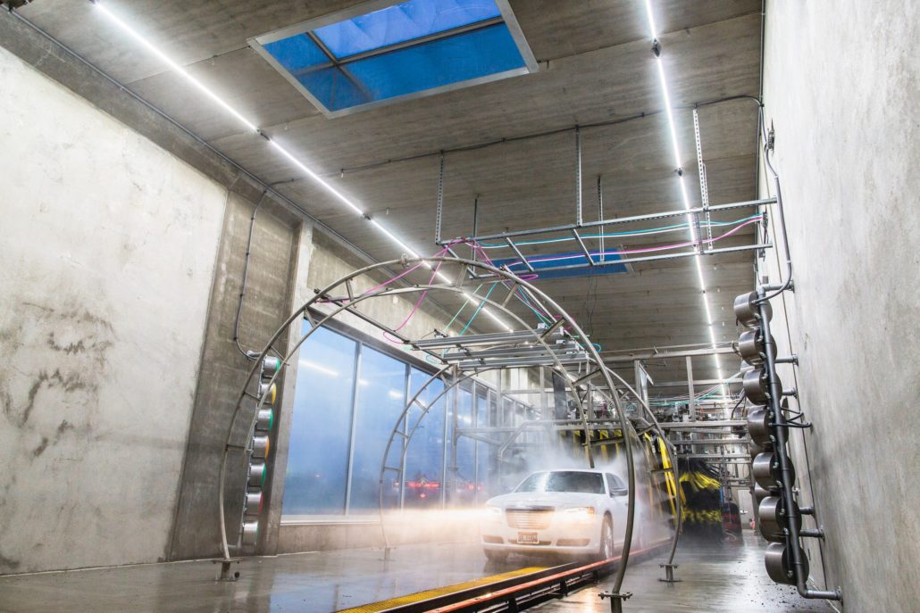 What should be taken into consideration when choosing car wash lighting