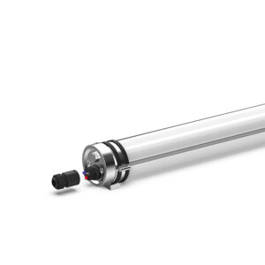 Tube Style LED Tri-Proof Light with 3 core straight through cable wiring port