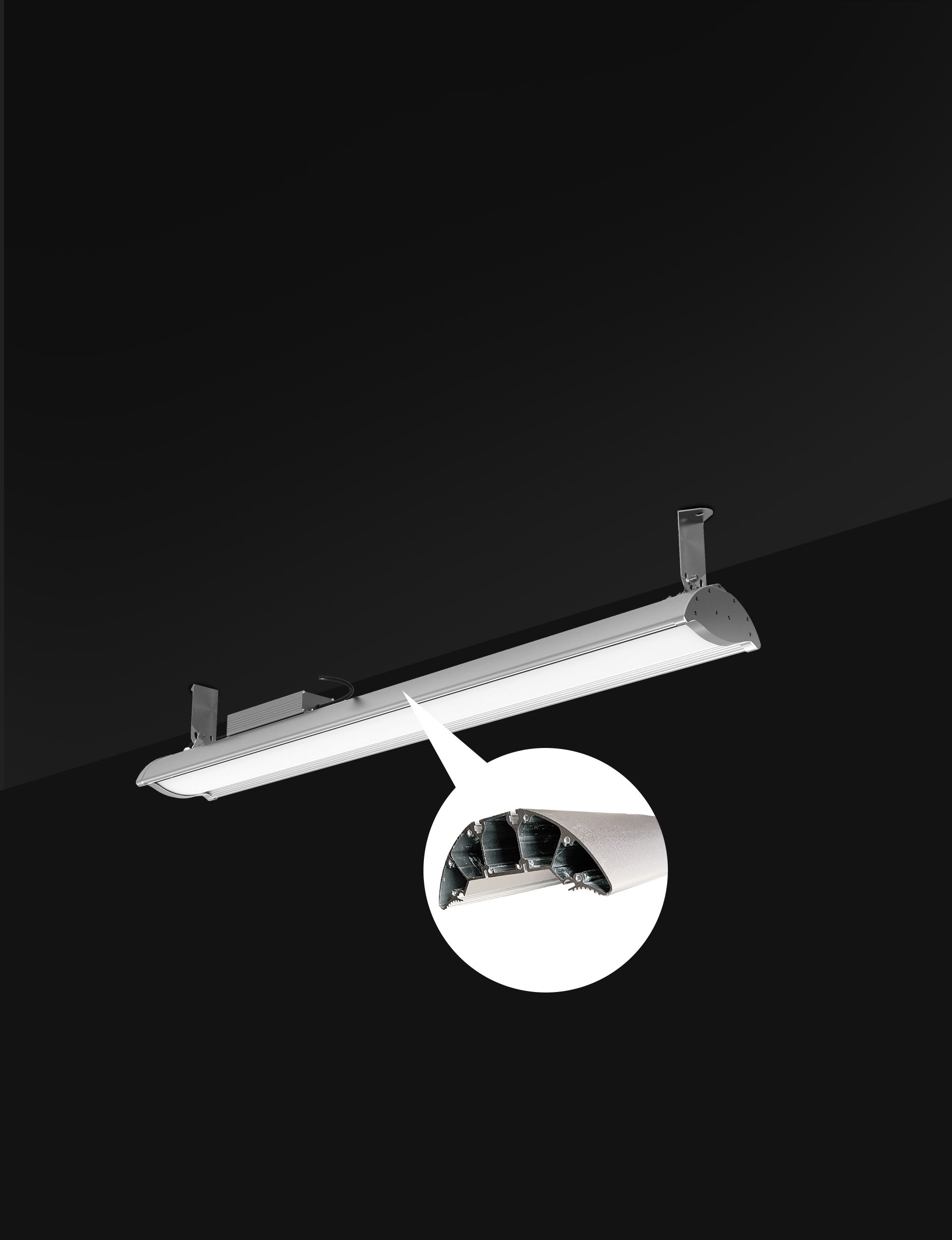 Efficient Heat Dissipation LED Linear High Bay Light1 TUBU