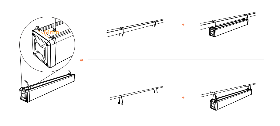 Greenhouse Grow Light installation method