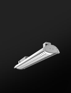 LED Linear High Bay Light equipped with protective netting