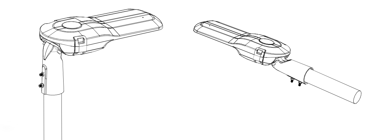 Tool-Free Install LED Street Light Installation Mode