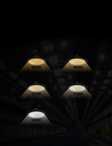 3000K4000K5000K5700K6500K low glare ufo high bay light