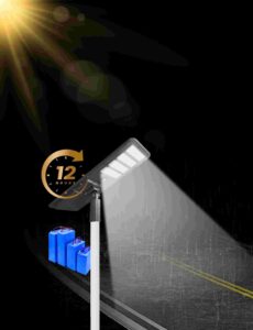 High efficiency integrated solar street light