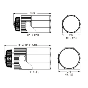 Manual LED marine searchlight